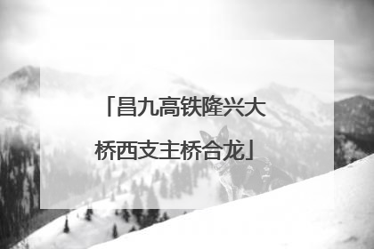 昌九高铁隆兴大桥西支主桥合龙