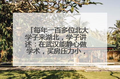 每年一百多位北大学子来湖北，学子讲述：在武汉能静心做学术，买房压力小，创业成本低