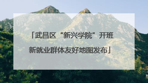 武昌区“新兴学院”开班 新就业群体友好地图发布