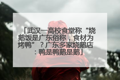 武汉一高校食堂称“烧鹅饭是广东俗称，食材为烤鸭”？广东多家烧鹅店：鸭是鸭鹅是鹅