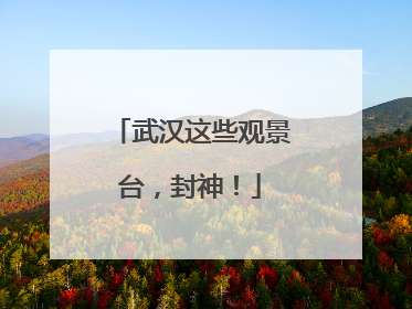 武汉这些观景台，封神！