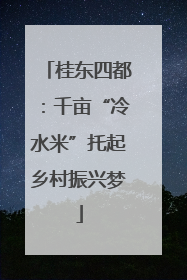 桂东四都：千亩“冷水米”托起乡村振兴梦