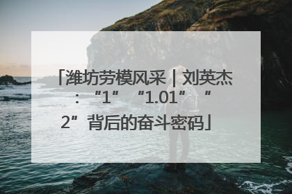 潍坊劳模风采｜刘英杰：“1”“1.01”“2”背后的奋斗密码
