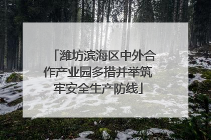 潍坊滨海区中外合作产业园多措并举筑牢安全生产防线