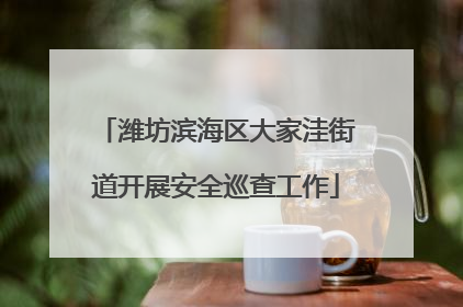 潍坊滨海区大家洼街道开展安全巡查工作