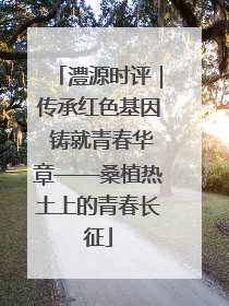 澧源时评｜传承红色基因 铸就青春华章——桑植热土上的青春长征