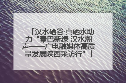 汉水硒谷·真硒水助力“秦巴新绿 汉水潮声——广电融媒体高质量发展陕西采访行”