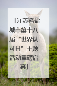 江苏省盐城市第十八届“世界认可日”主题活动重磅启幕