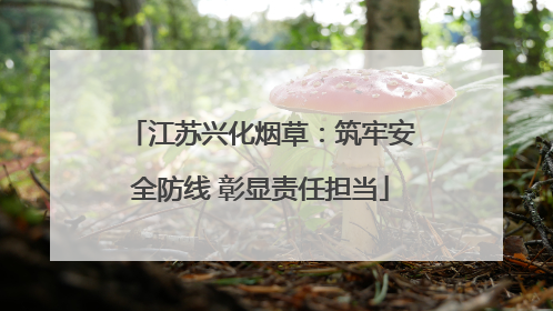 江苏兴化烟草：筑牢安全防线 彰显责任担当