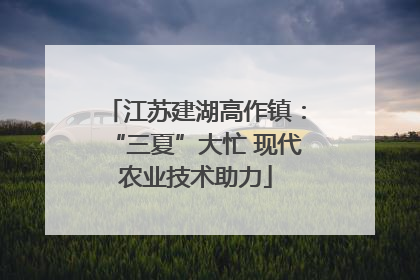 江苏建湖高作镇：“三夏”大忙 现代农业技术助力
