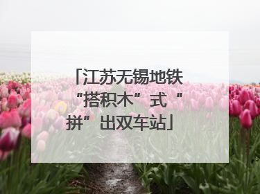 江苏无锡地铁“搭积木”式“拼”出双车站