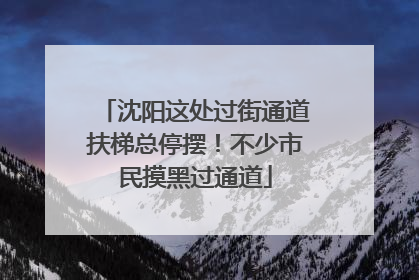 沈阳这处过街通道扶梯总停摆！不少市民摸黑过通道