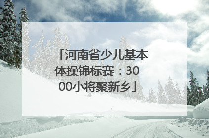 河南省少儿基本体操锦标赛：3000小将聚新乡
