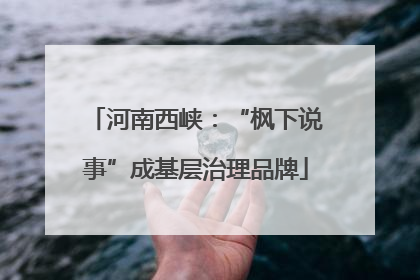 河南西峡：“枫下说事”成基层治理品牌