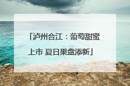 泸州合江：葡萄甜蜜上市 夏日果盘添新