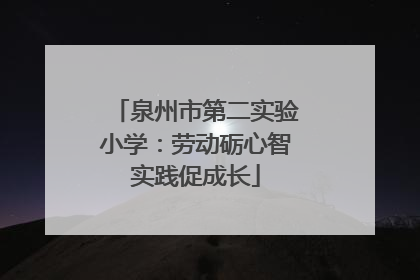 泉州市第二实验小学：劳动砺心智实践促成长