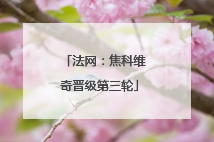 法网：焦科维奇晋级第三轮
