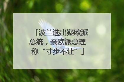 波兰选出疑欧派总统，亲欧派总理称“寸步不让”