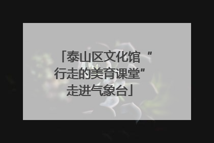 泰山区文化馆“行走的美育课堂”走进气象台