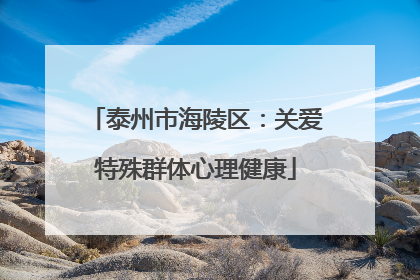 泰州市海陵区：关爱特殊群体心理健康