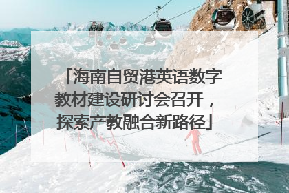 海南自贸港英语数字教材建设研讨会召开，探索产教融合新路径