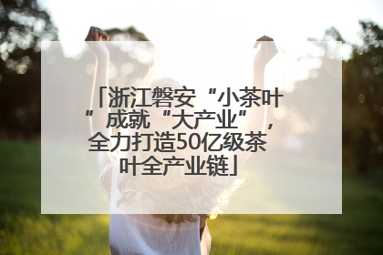 浙江磐安“小茶叶”成就“大产业”，全力打造50亿级茶叶全产业链