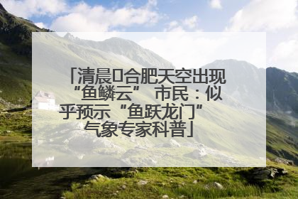 清晨﻿合肥天空出现“鱼鳞云” 市民：似乎预示“鱼跃龙门” 气象专家科普
