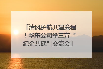 清风护航共建廉程！华东公司举三方“纪企共建”交流会