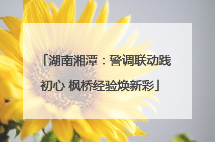 湖南湘潭：警调联动践初心 枫桥经验焕新彩