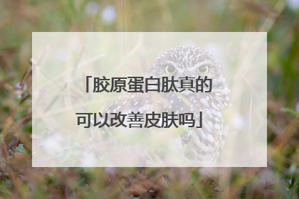 胶原蛋白肽真的可以改善皮肤吗