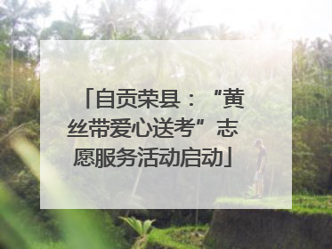 自贡荣县：“黄丝带爱心送考”志愿服务活动启动