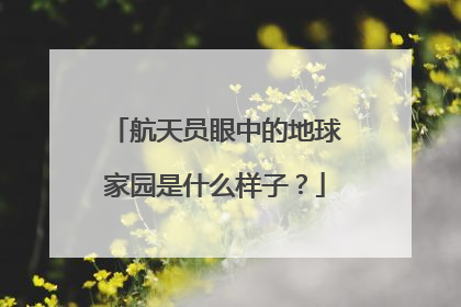 航天员眼中的地球家园是什么样子？