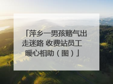萍乡一男孩赌气出走迷路 收费站员工暖心相助（图）