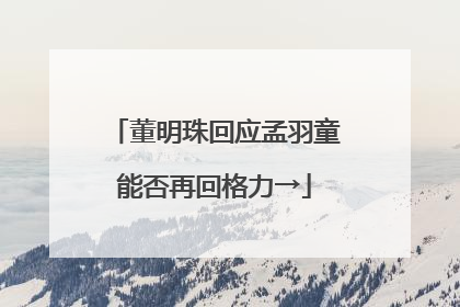 董明珠回应孟羽童能否再回格力→
