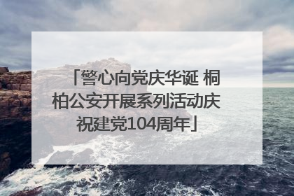 警心向党庆华诞 桐柏公安开展系列活动庆祝建党104周年