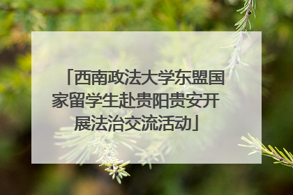 西南政法大学东盟国家留学生赴贵阳贵安开展法治交流活动