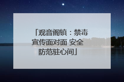 观音阁镇：禁毒宣传面对面 安全防范驻心间