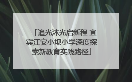 追光沐光启新程 宜宾江安小坝小学深度探索新教育实践路径