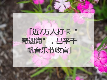 近7万人打卡“奇遇海”，昌平千帆音乐节收官