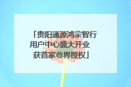 贵阳通源鸿蒙智行用户中心盛大开业 获首家尊界授权