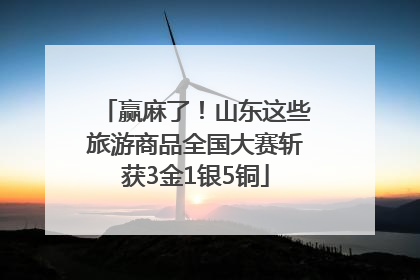 赢麻了！山东这些旅游商品全国大赛斩获3金1银5铜