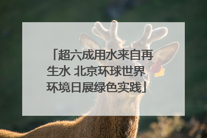 超六成用水来自再生水 北京环球世界环境日展绿色实践