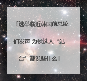 选举临近韩国前总统们发声 为候选人“站台”都说些什么