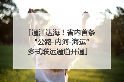 通江达海！省内首条“公路-内河-海运”多式联运通道开通