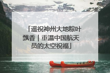 遥祝神州大地粽叶飘香｜重温中国航天员的太空祝福