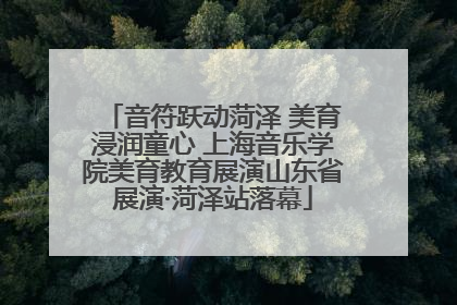 音符跃动菏泽 美育浸润童心 上海音乐学院美育教育展演山东省展演·菏泽站落幕