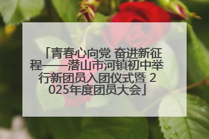 青春心向党 奋进新征程——潜山市河镇初中举行新团员入团仪式暨 2025年度团员大会