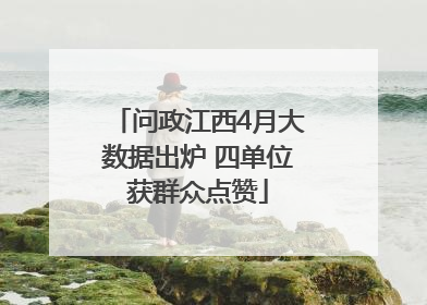 问政江西4月大数据出炉 四单位获群众点赞