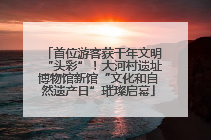 首位游客获千年文明“头彩”！大河村遗址博物馆新馆“文化和自然遗产日”璀璨启幕