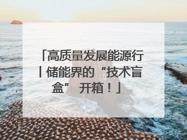 高质量发展能源行丨储能界的“技术盲盒” 开箱！